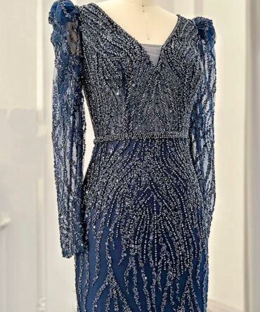 Beaded Navy embellished dress