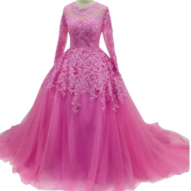Beading Appliques Ball Gown Lace  Dress
