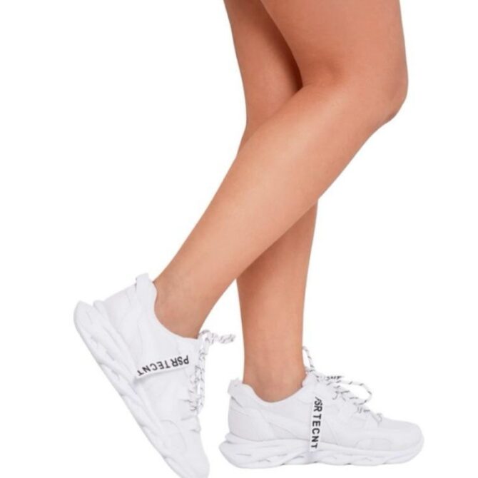 Black Chunky Sole Trainer With Lace Up front - Image 2