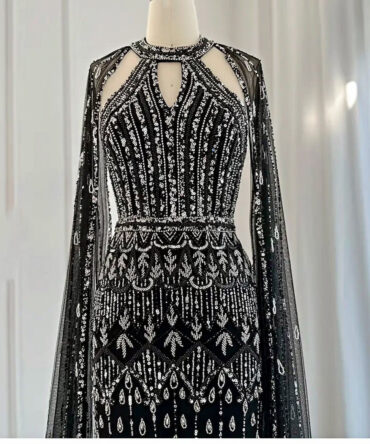 Cape drop sleeves party dress