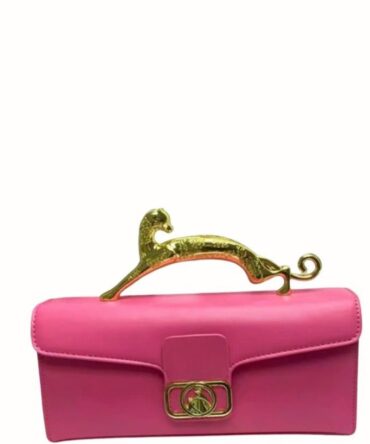 Cheetah Handle PU HandBag