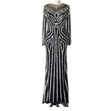Diamond Beading Luxury Long Sleeves Sparkly dress
