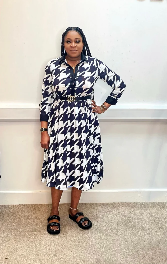 Dogtooth shirt dress - Image 2