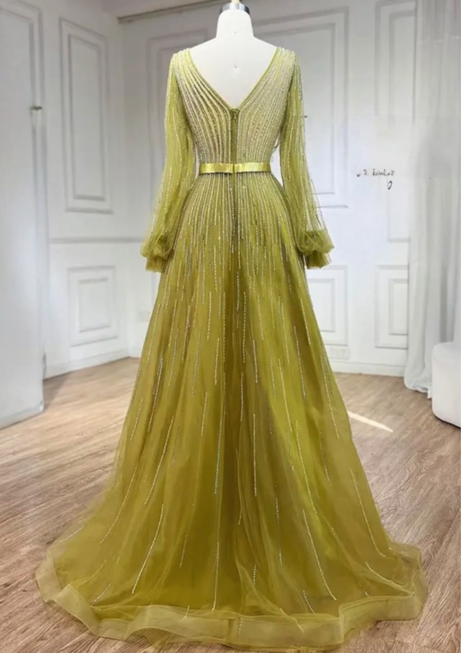 Gold Formal Evening Dress - Image 3