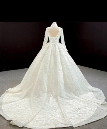 High neck wedding Dress