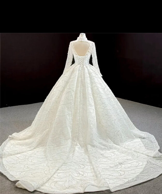 High neck wedding Dress