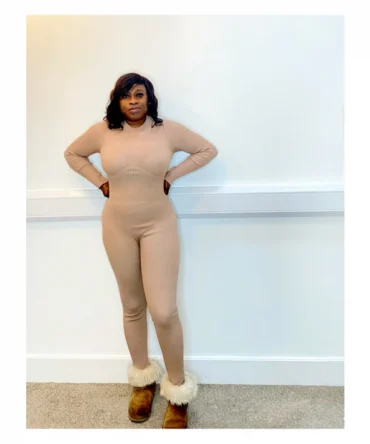 Knitwear back zip Jumpsuit