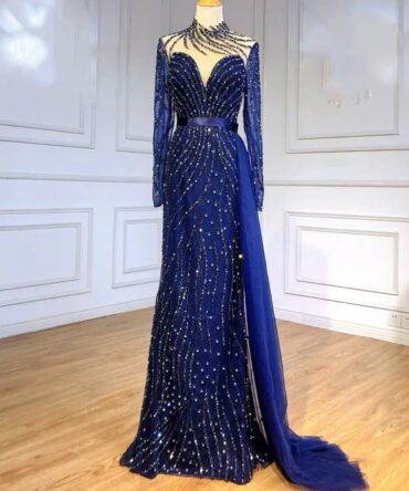 Luxury Evening Beaded Mermaid Dress