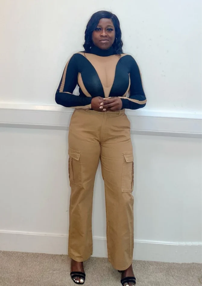Mesh bodycon turtleneck bodysuit