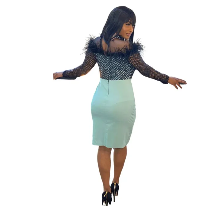 Mint Green Crepe Long Sleeve - Image 3