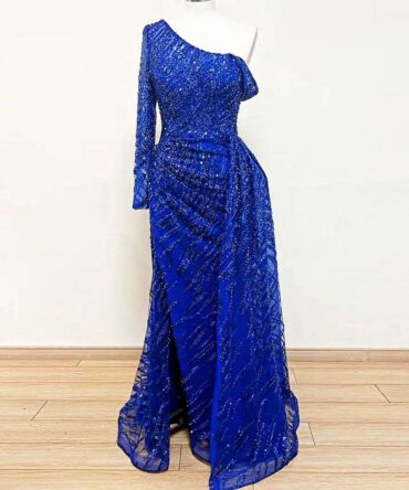 One Shoulder inbuilt bra party dress