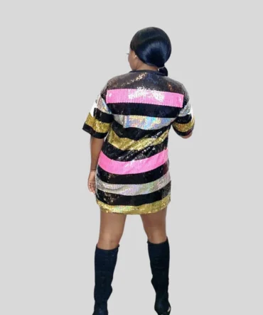 Sequin Printed Long Top