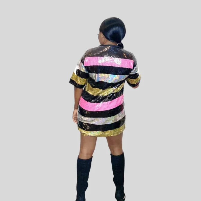 Sequin Printed Long Top