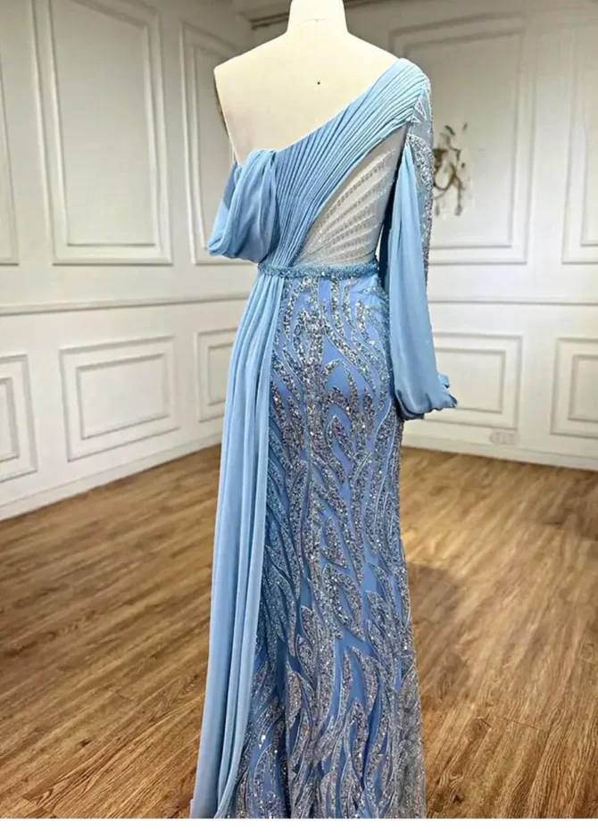 Shoulder Drop Embellish Dress - Image 2