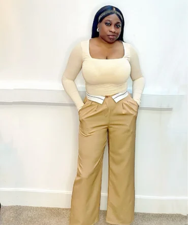 Turn over waist trouser