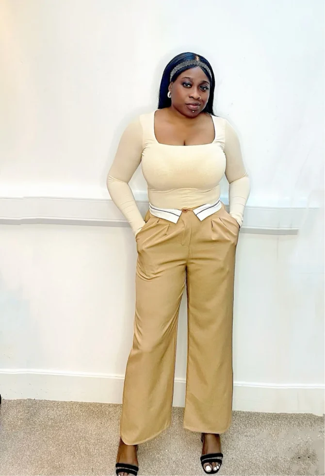 Turn over waist trouser