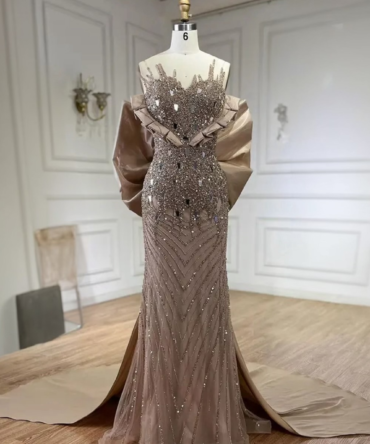 Golden Tailed Embellished Occasional Dress