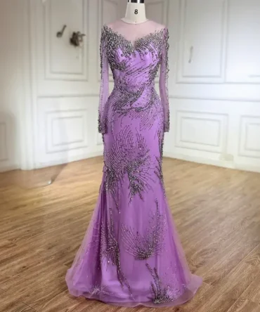 Purple Elegant Mermaid Evening Dress