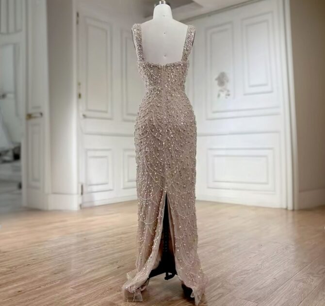 Pearl drop Beaded sleeveless  party dress - Image 3