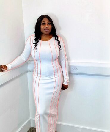 Elegant long fitted dress