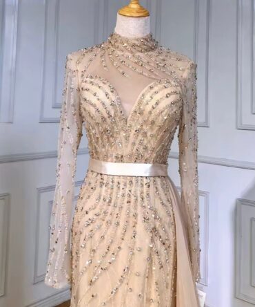 Waist Line Closed Waist Slim Evening Dress