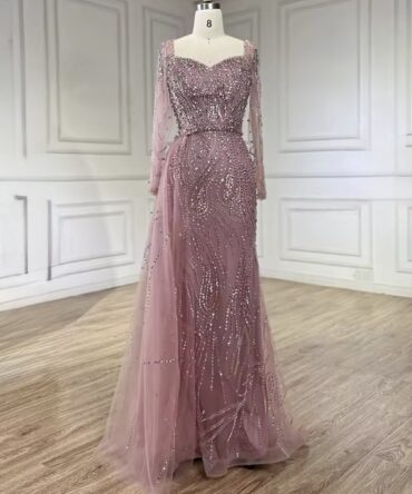 Pink Elegant Mermaid Gown Dress