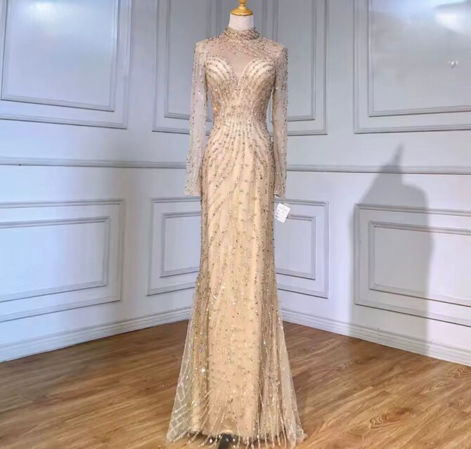 Waist Line Closed Waist Slim Evening Dress - Image 3